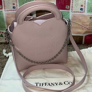 Tiffany & Co. Light Pink Crossbody Bag with Silver Chain